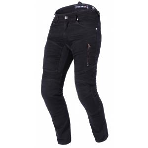 Zkrácené jeansy na motorku Street Racer Stretch II CE černé