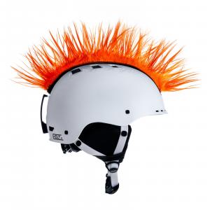 Číro na helmu Mohawk oranžové