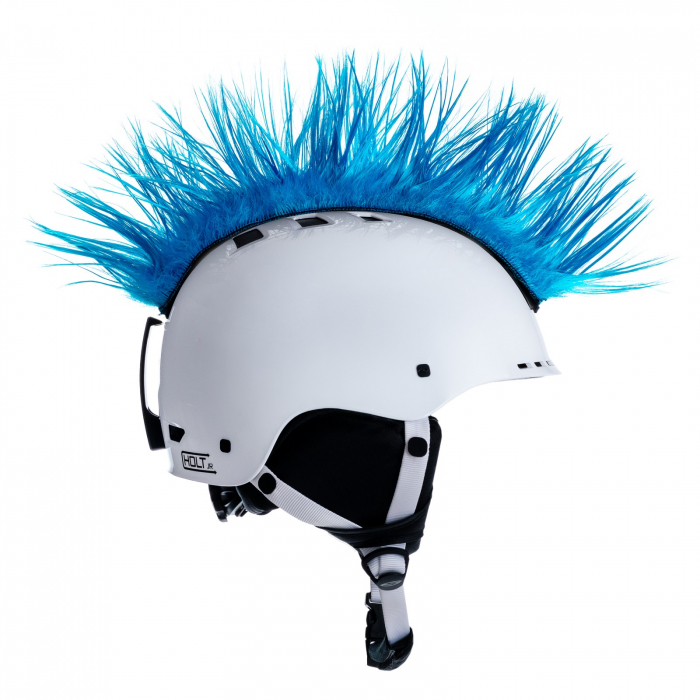 Číro na helmu Mohawk světle modré